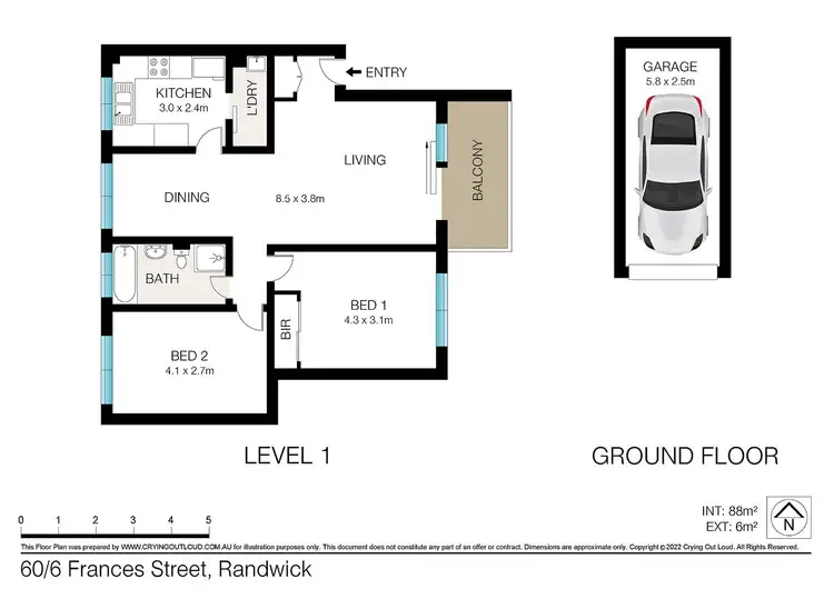 Floorplan of Homely apartment listing, 60/6-8 Frances Street, Randwick NSW 2031