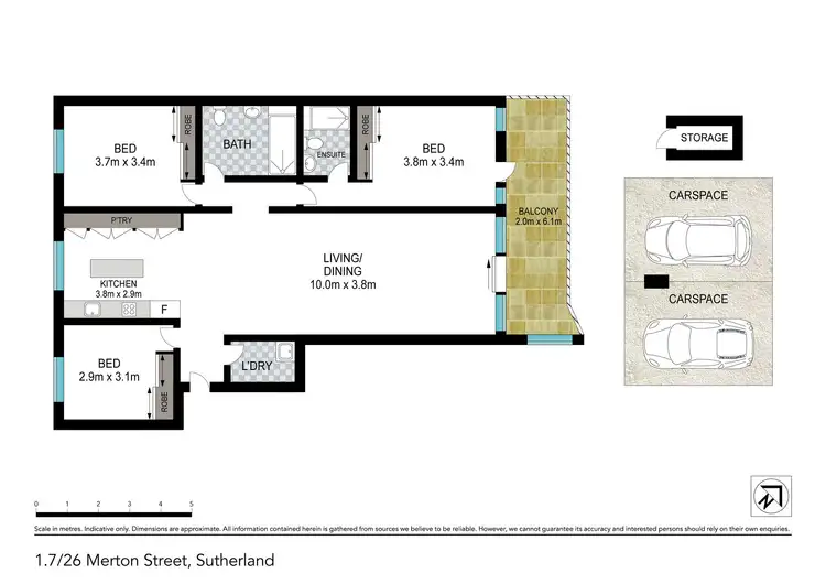 Floorplan of Homely unit listing, 1.7/26 Merton Street, Sutherland NSW 2232