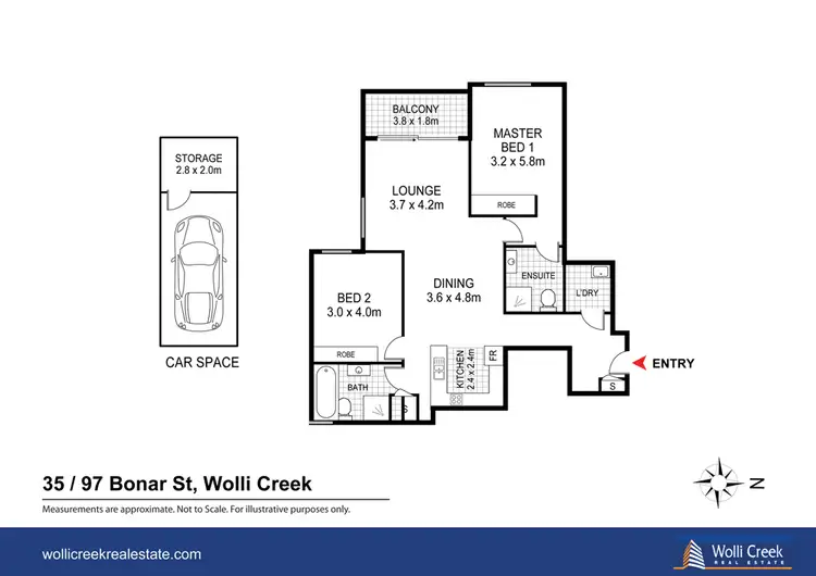 Floorplan of Homely apartment listing, 35/97 Bonar St, Wolli Creek NSW 2205