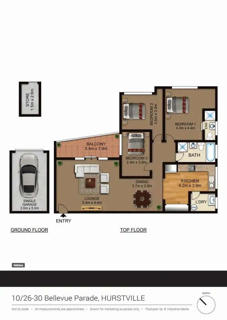 Floorplan of Homely unit listing, 10/26-30 Bellevue Pde, Hurstville NSW 2220