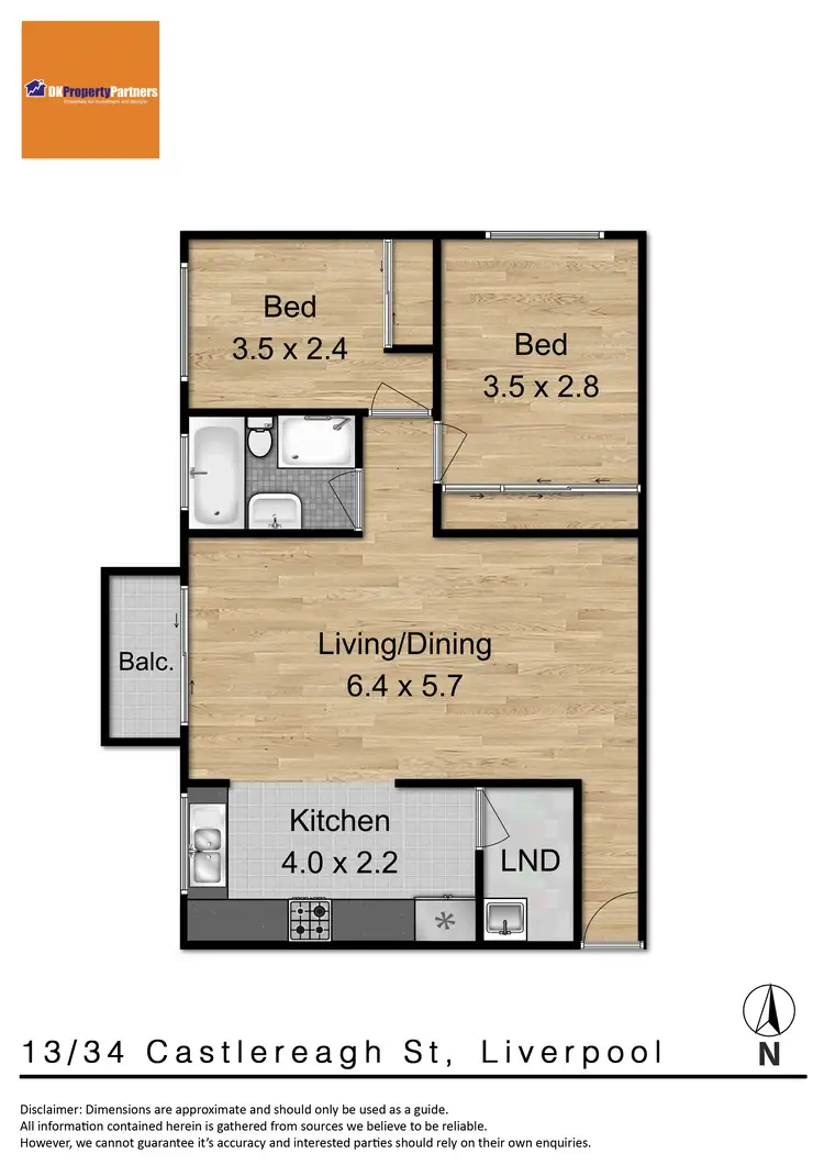 Floorplan of Homely apartment listing, 13/34-36 Castlereagh Street, Liverpool NSW 2170