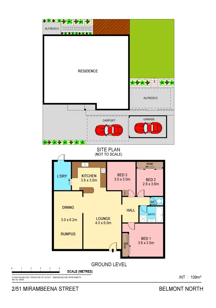 Floorplan of Homely villa listing, 2/51 Mirambeena Street, Belmont North NSW 2280