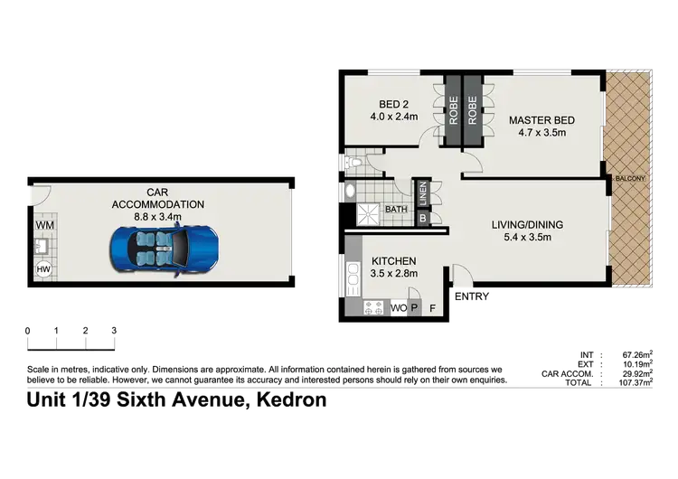 Floorplan of Homely apartment listing, 1/39 Sixth Avenue, Kedron QLD 4031