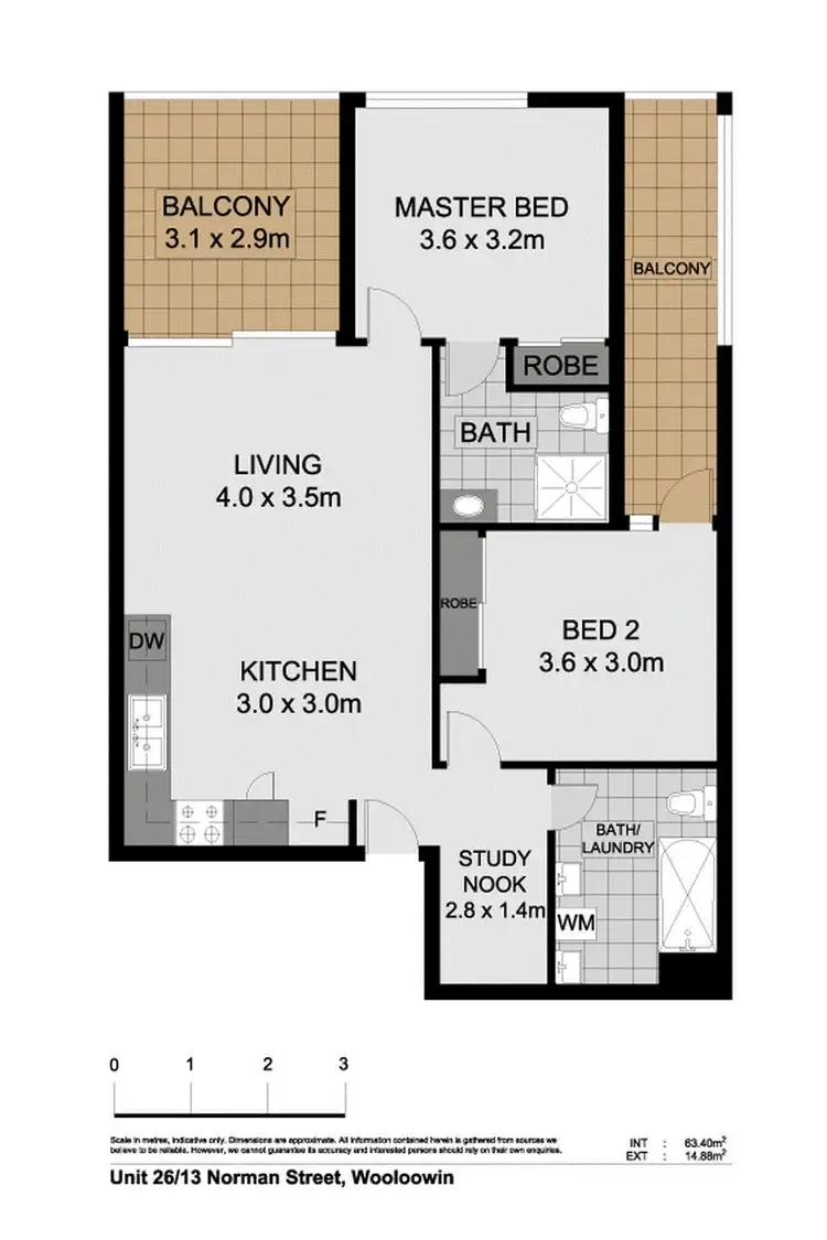 Floorplan of Homely apartment listing, 26/13 Norman Street, Wooloowin QLD 4030