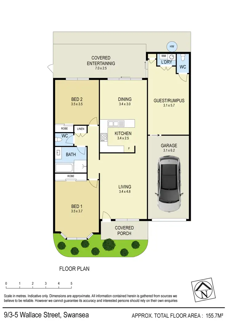 Floorplan of Homely villa listing, Unit 9/3-5 Wallace Street, Swansea NSW 2281