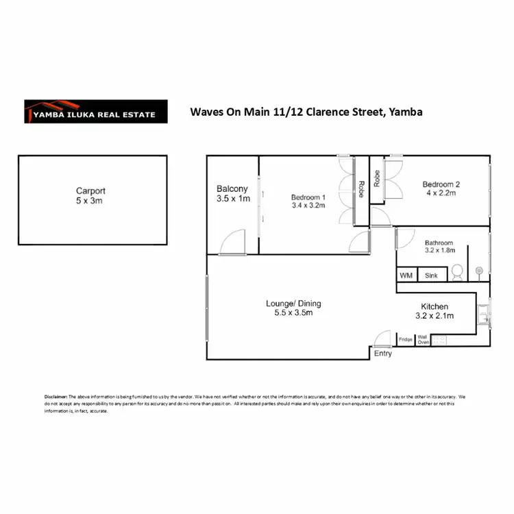 Floorplan of Homely unit listing, 11/12 Clarence Street, Yamba NSW 2464