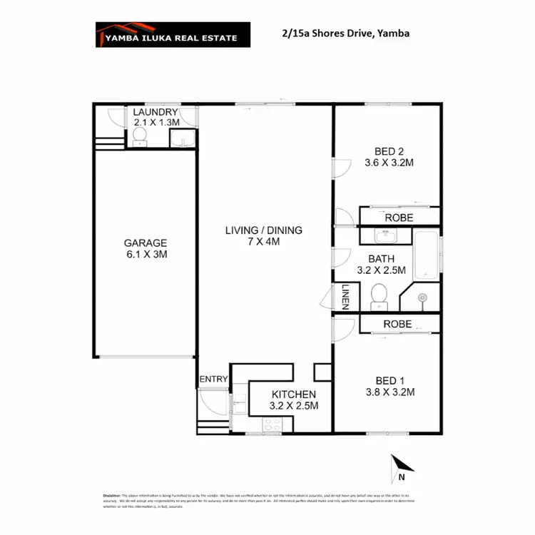 Floorplan of Homely unit listing, 2/15A Shores Drive, Yamba NSW 2464