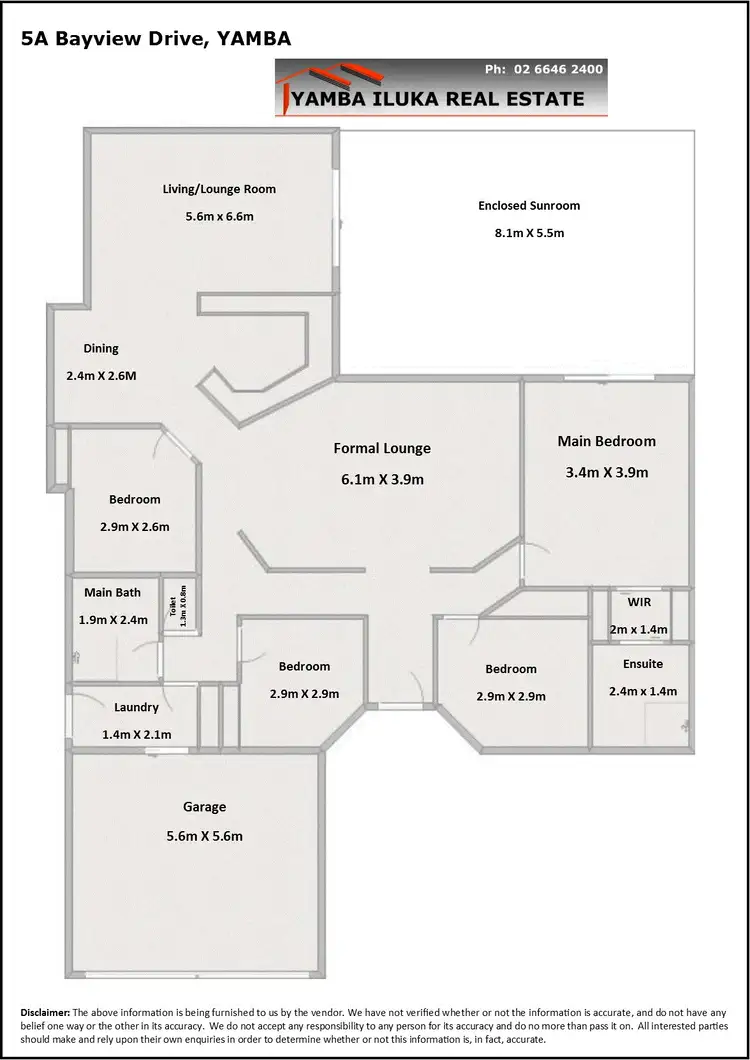 Floorplan of Homely house listing, 2/5A Bayview Drive, Yamba NSW 2464