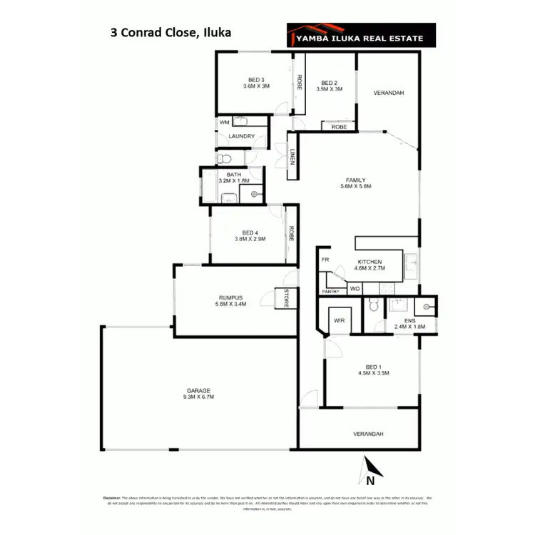 Floorplan of Homely house listing, 3 Conrad Close, Iluka NSW 2466