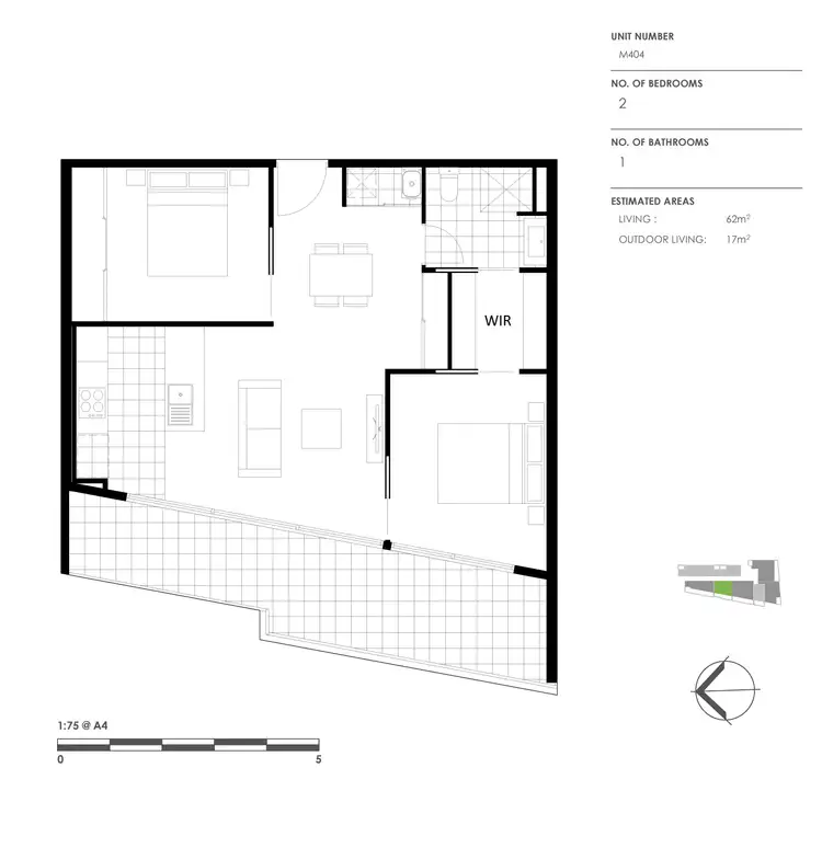 Floorplan of Homely apartment listing, 404/571 Pacific Highway, Belmont NSW 2280