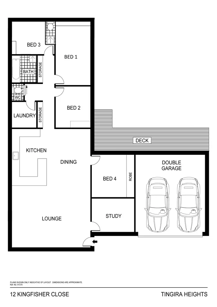 Floorplan of Homely house listing, 12 Kingfisher Close, Tingira Heights NSW 2290