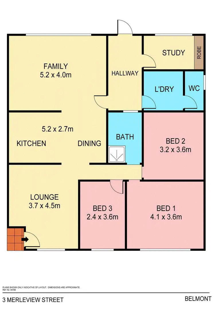 Floorplan of Homely house listing, 3 Merleview Street, Belmont NSW 2280
