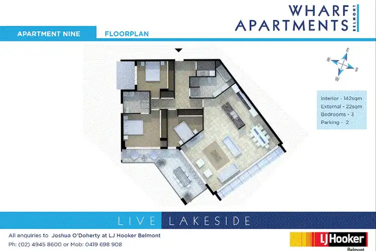 Floorplan of Homely apartment listing, Apartment/58 Brooks Parade, Belmont NSW 2280