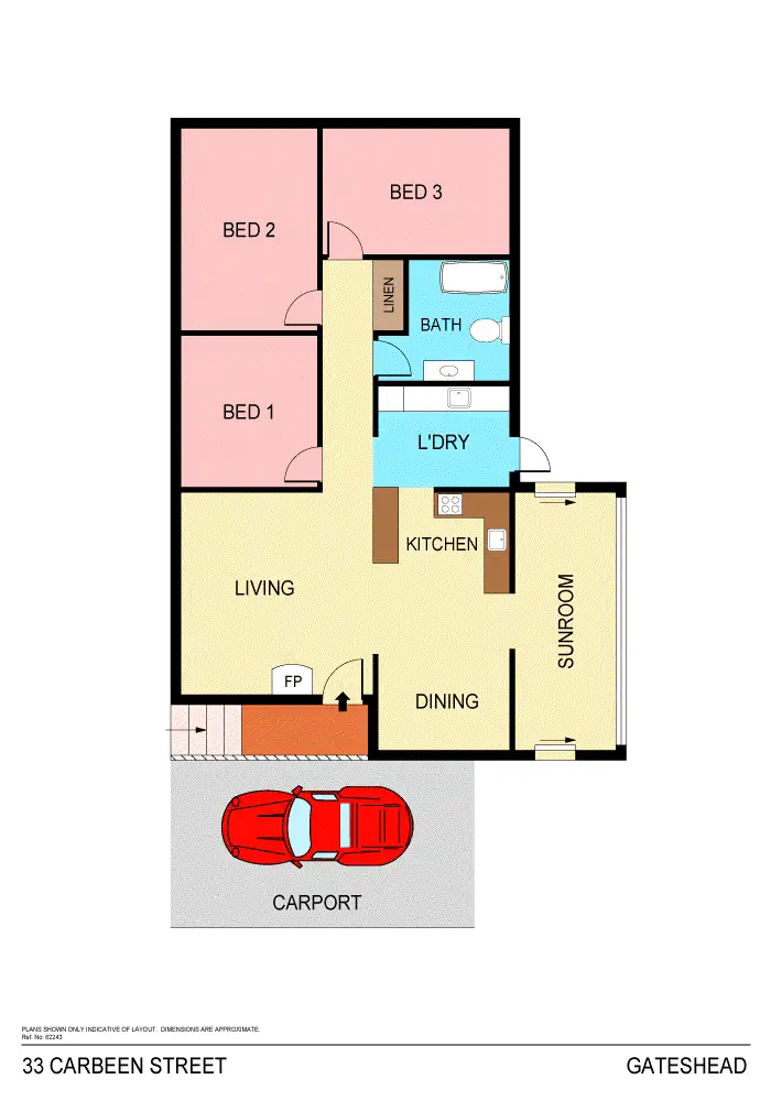 Floorplan of Homely house listing, 33 Carbeen Street, Gateshead NSW 2290