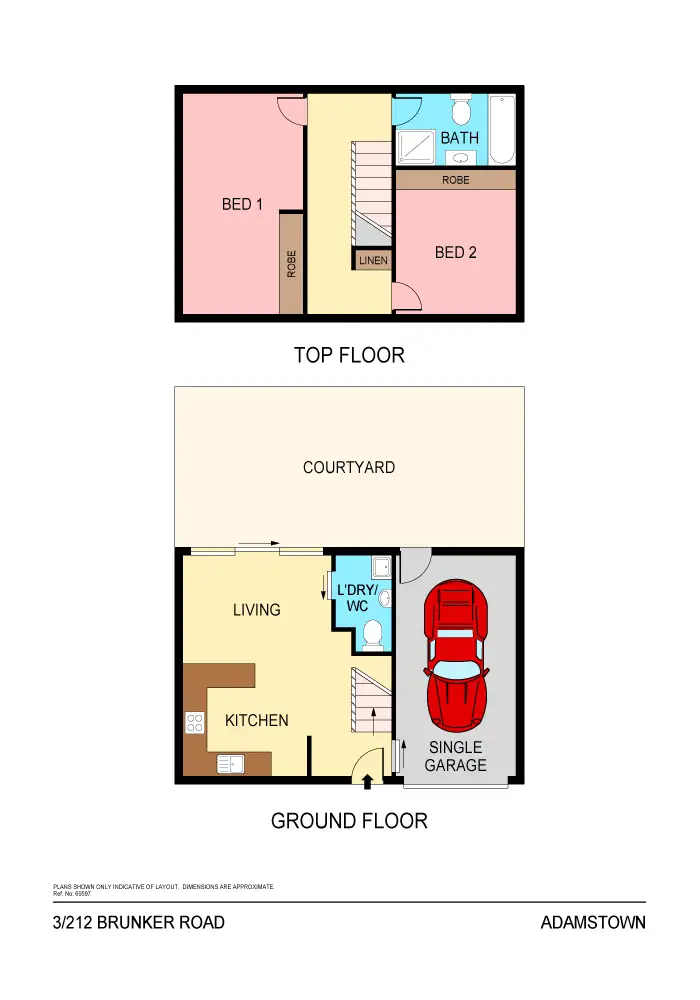 Floorplan of Homely townhouse listing, 3/212 Brunker Road, Adamstown NSW 2289