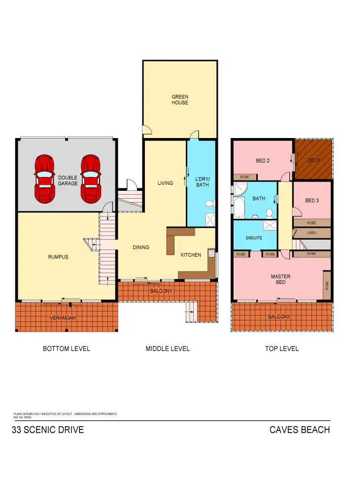 Floorplan of Homely house listing, 33 Scenic Drive, Caves Beach NSW 2281