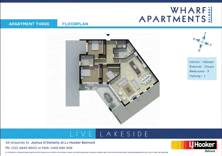 Floorplan of Homely apartment listing, Apartment/58 Brooks Parade, Belmont NSW 2280