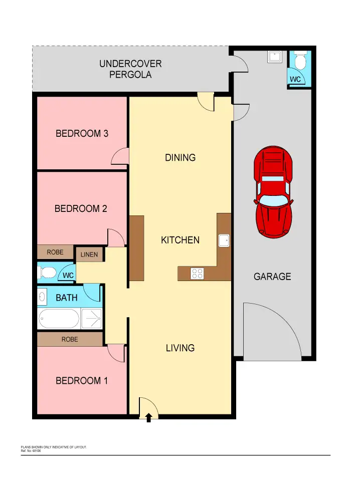 Floorplan of Homely villa listing, 16/4 Cowmeadow Road, Mount Hutton NSW 2290