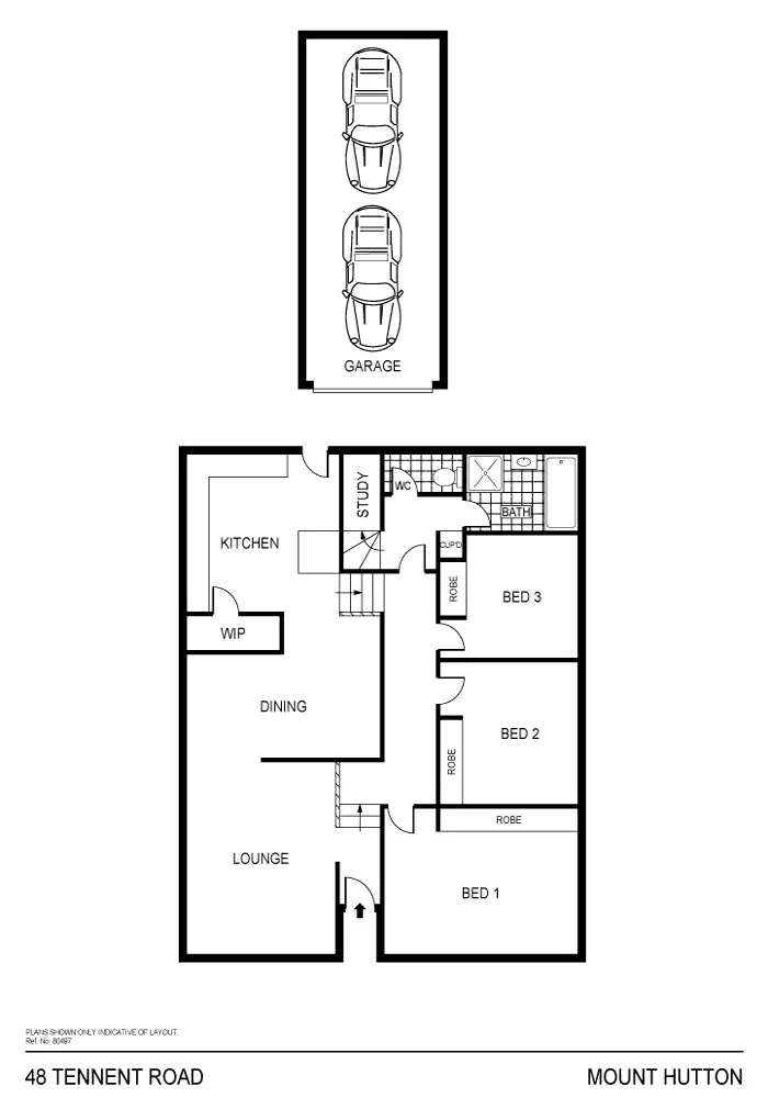 Floorplan of Homely house listing, 48 Tennent Road, Mount Hutton NSW 2290