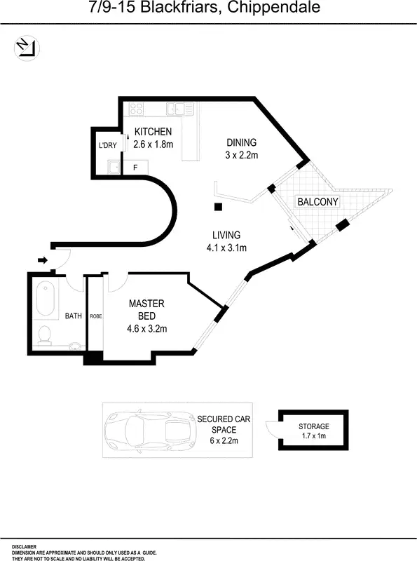 Floorplan of Homely apartment listing, 7/9-15 Blackfriars Street, Chippendale NSW 2008