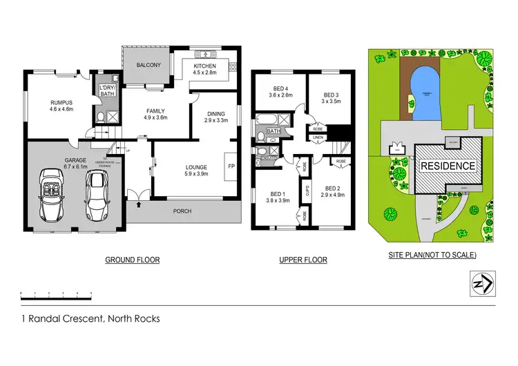 Floorplan of Homely house listing, 1 Randal  Crescent, North Rocks NSW 2151