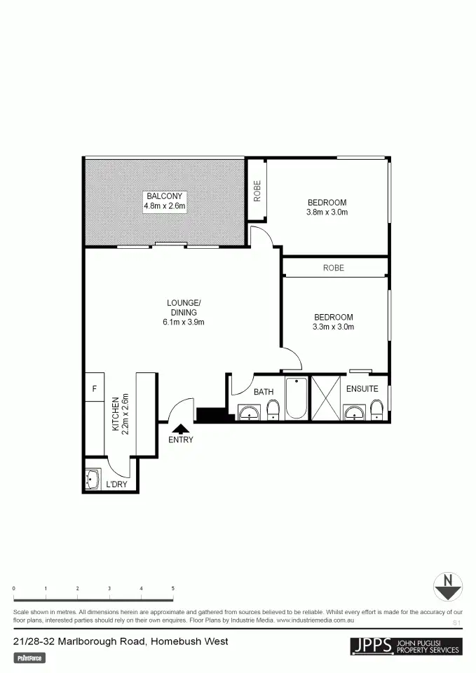 Floorplan of Homely apartment listing, 21/28-32 Marlborough Road, Homebush West NSW 2140