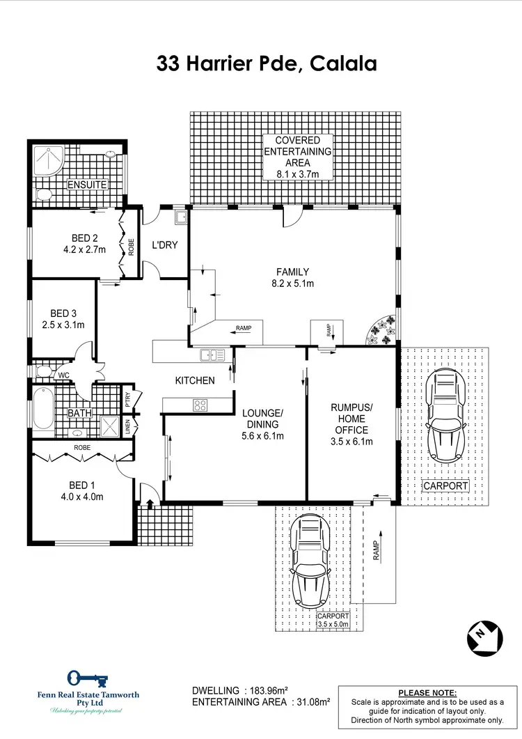 Floorplan of Homely house listing, 33 HARRIER Parade, Calala NSW 2340