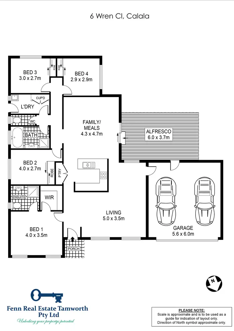 Floorplan of Homely house listing, 6 Wren Close, Calala NSW 2340