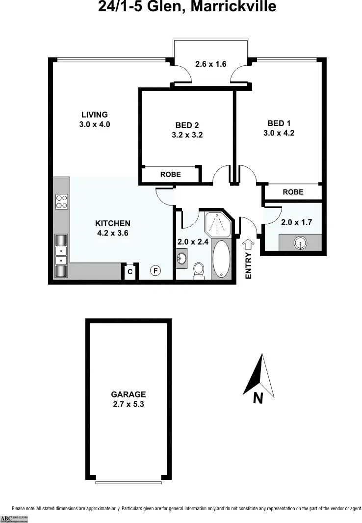 Floorplan of Homely apartment listing, 24/ 1-5 Glen Street, Marrickville NSW 2204
