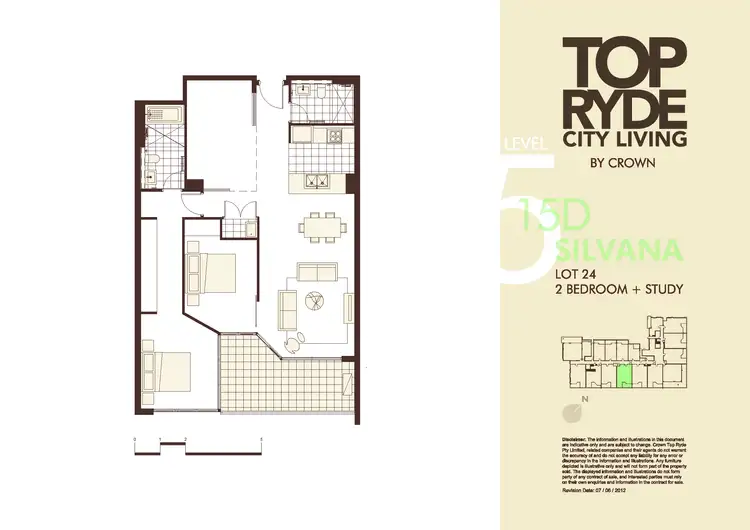 Floorplan of Homely apartment listing, 515D/5 Pope Street, Ryde NSW 2112