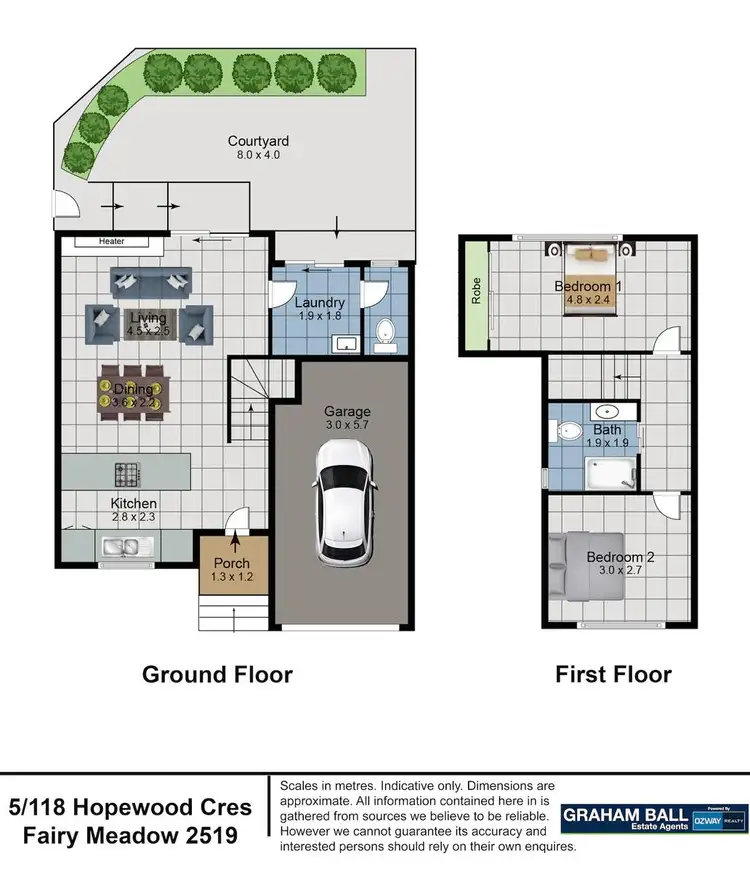 Floorplan of Homely townhouse listing, 5/118 Hopewood Crescent, Fairy Meadow NSW 2519