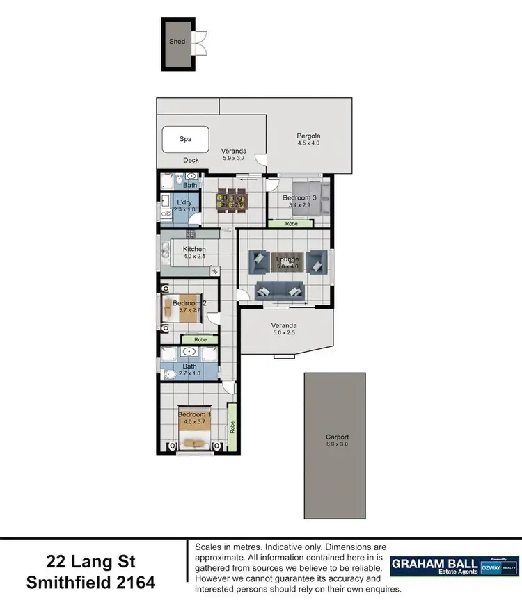 Floorplan of Homely house listing, 22 Lang Street, Smithfield NSW 2164
