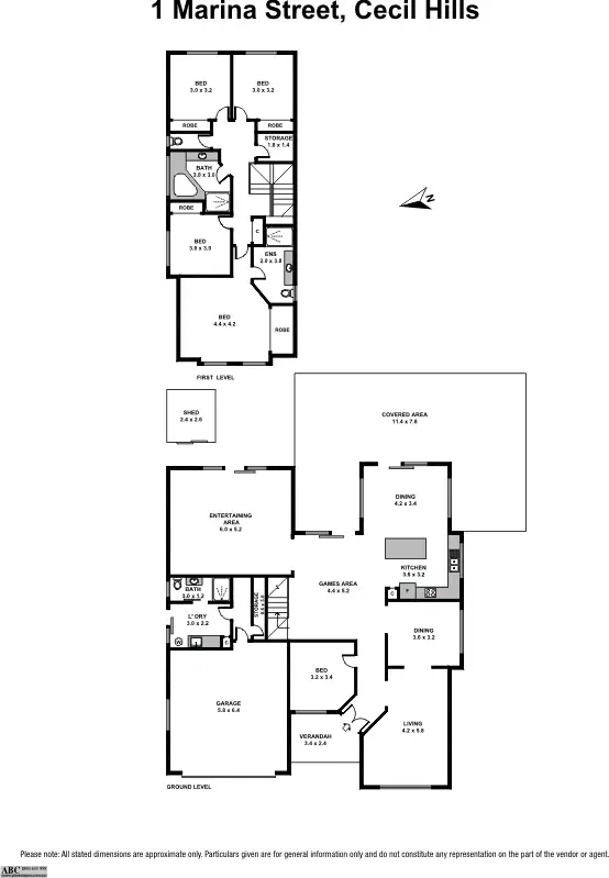 Floorplan of Homely house listing, 1 Marina Crescent, Cecil Hills NSW 2171