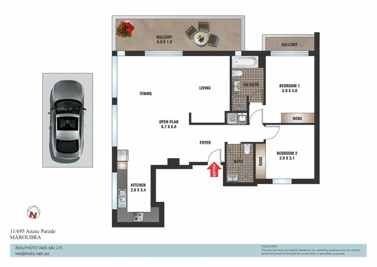 Floorplan of Homely apartment listing, 11/695 Anzac Parade, Maroubra NSW 2035