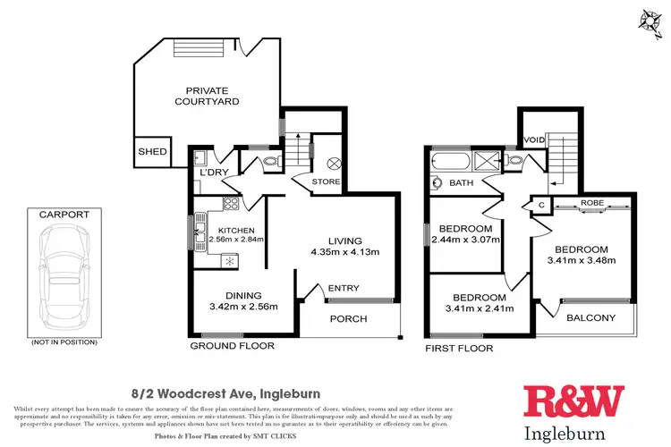 Floorplan of Homely townhouse listing, 8/2 Whipbird Avenue, Ingleburn NSW 2565