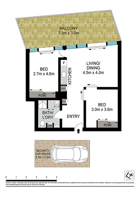 Floorplan of Homely apartment listing, 304/11a Lachlan Street, Waterloo NSW 2017