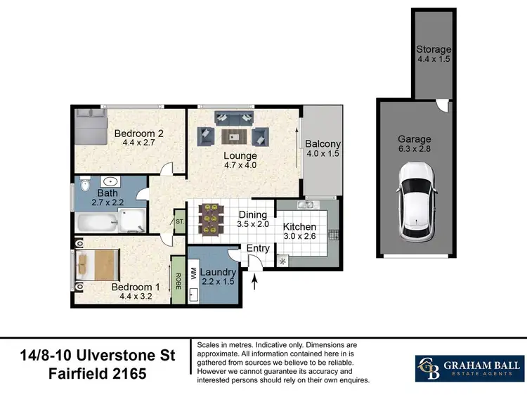 Floorplan of Homely apartment listing, 14/8-10 Ulverstone Street, Fairfield NSW 2165