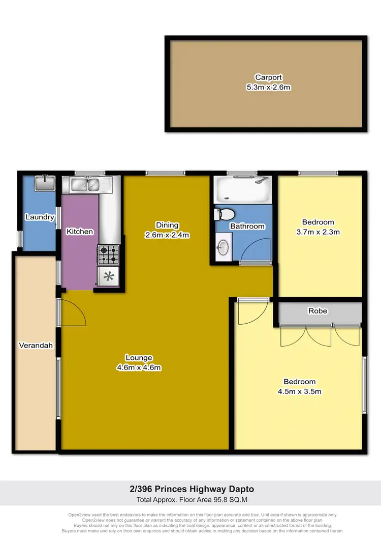 Floorplan of Homely villa listing, 2/396 Princes Highway, Dapto NSW 2530