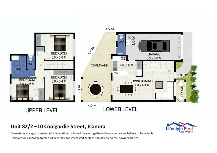 Floorplan of Homely townhouse listing, 82/2 Coolgardie Street, Elanora QLD 4221