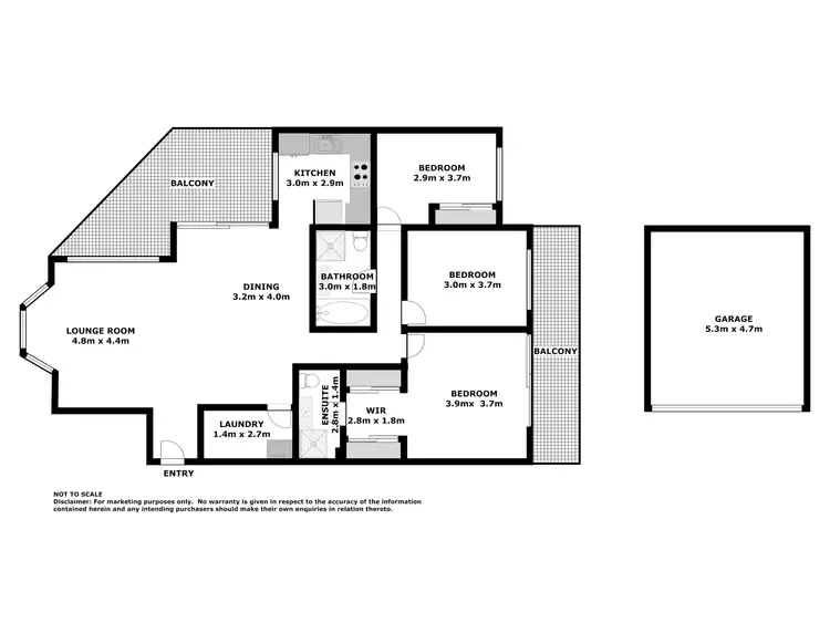 Floorplan of Homely apartment listing, 9/12 Yawl Cl, Corlette NSW 2315