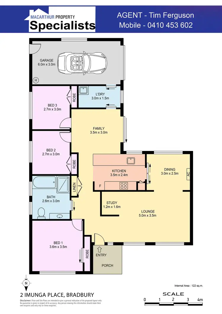 Floorplan of Homely house listing, 2 Imunga Place, Bradbury NSW 2560