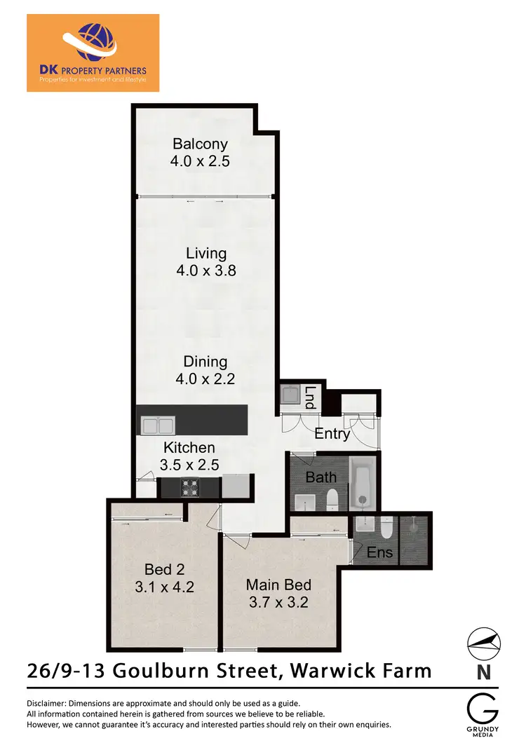 Floorplan of Homely apartment listing, 26/9-13 Goulburn Street, Warwick Farm NSW 2170