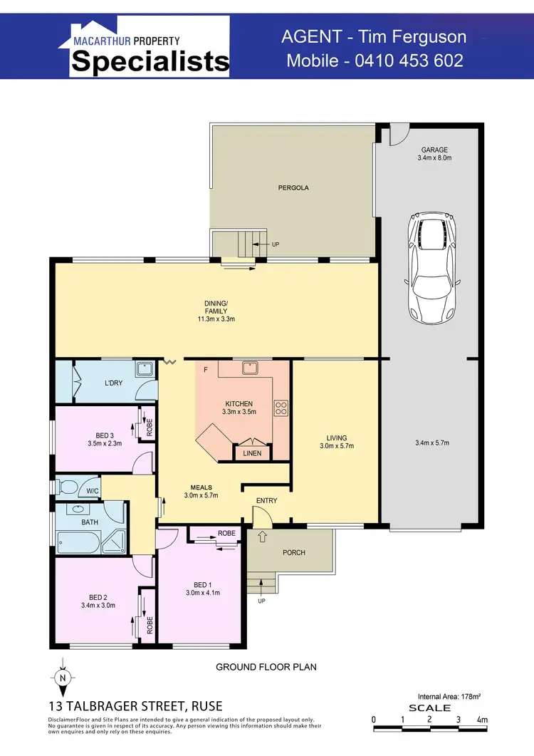 Floorplan of Homely house listing, 13 Talbragar Street, Ruse NSW 2560