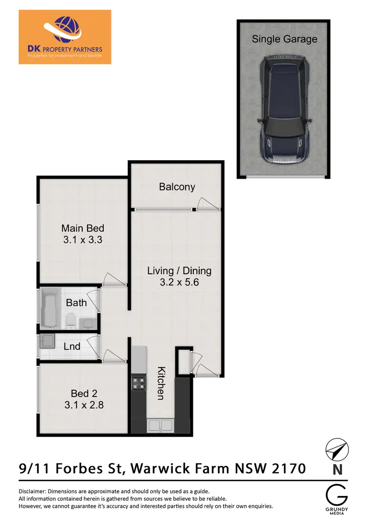 Floorplan of Homely apartment listing, 9/11 Forbes Street, Warwick Farm NSW 2170