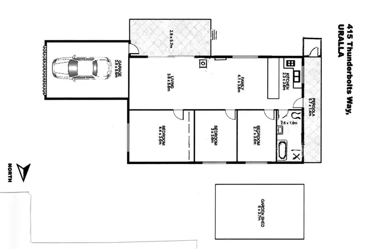 Floorplan of Homely house listing, 415 Thunderbolts Way, Uralla NSW 2358