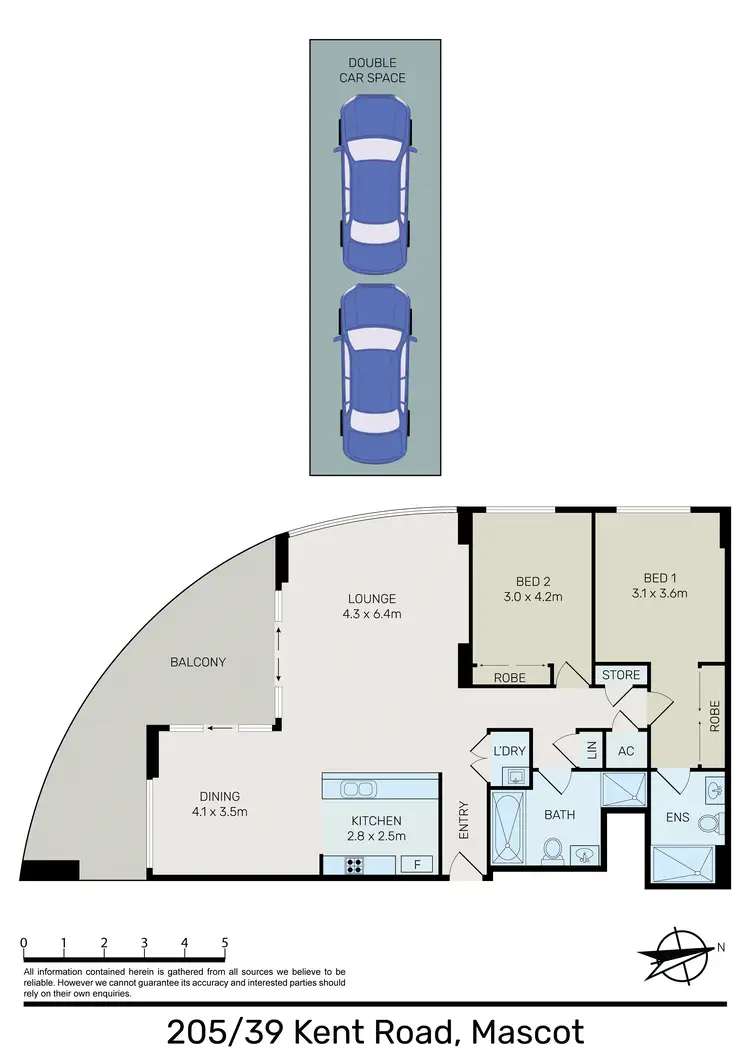 Floorplan of Homely unit listing, 205/39 Kent Road, Mascot NSW 2020