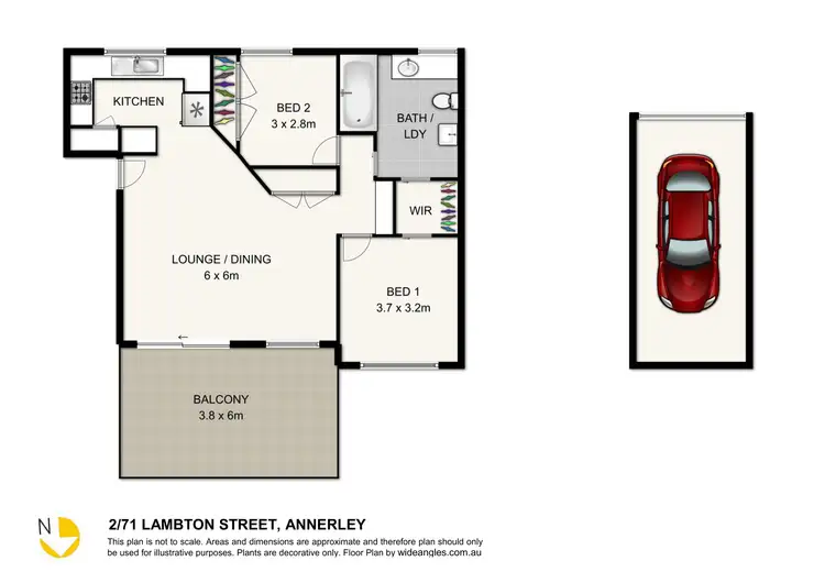 Floorplan of Homely apartment listing, 2/71 Lambton St, Annerley QLD 4103