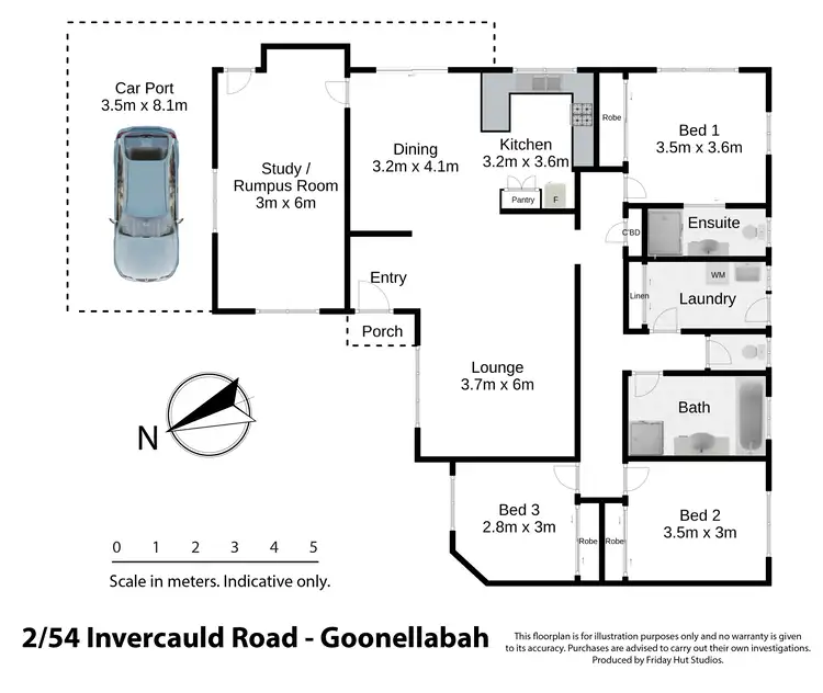 Floorplan of Homely semi-detached listing, 2/54 Invercauld Rd, Goonellabah NSW 2480