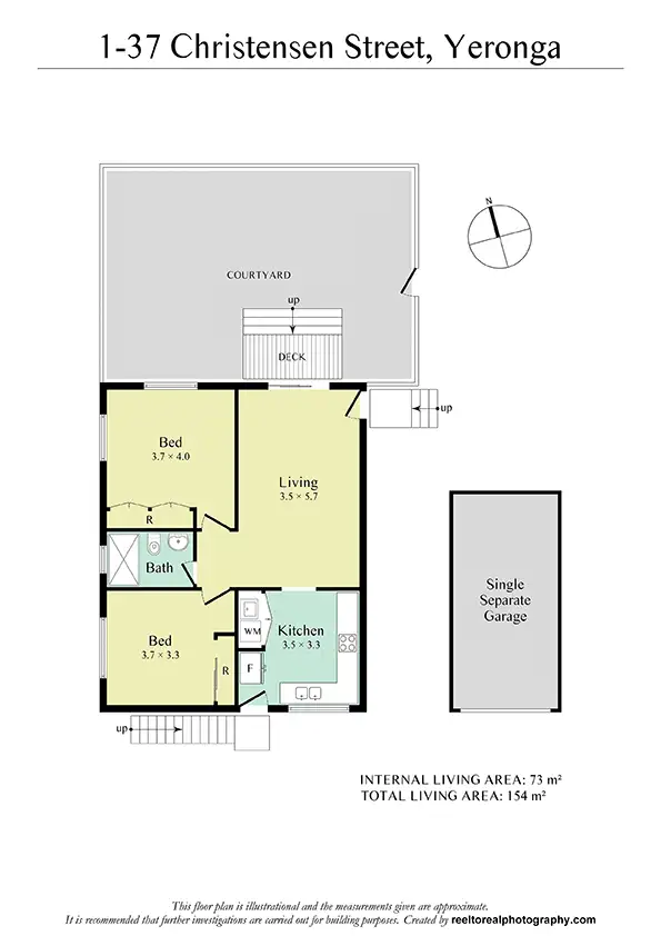 Floorplan of Homely apartment listing, 1/37 Christensen St, Yeronga QLD 4104