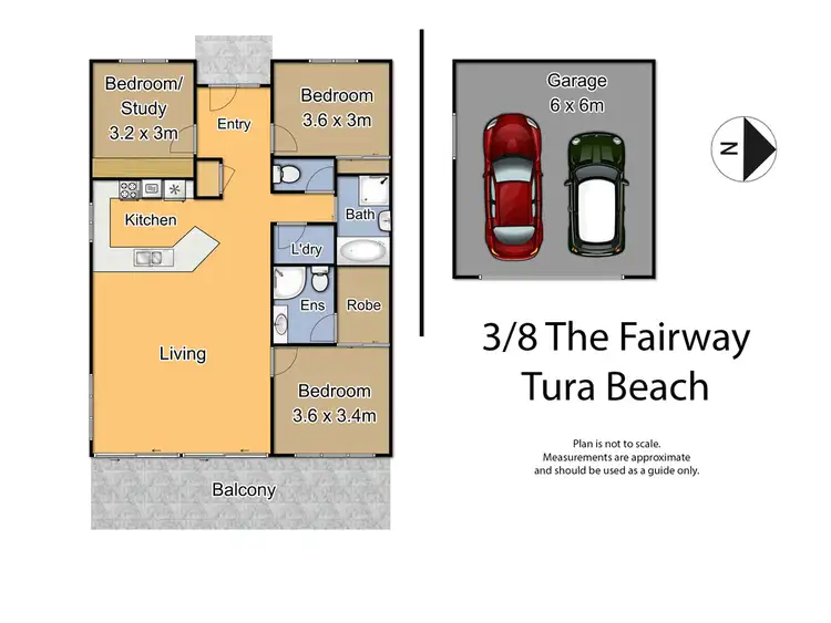 Floorplan of Homely townhouse listing, 3/8 The Fairway -, Tura Beach NSW 2548